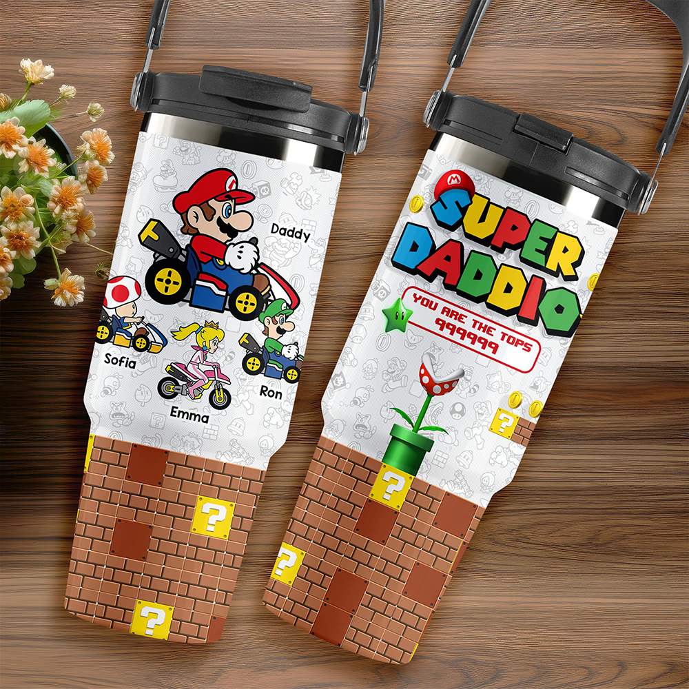 Super Dad30oz Tumbler With Handle - Personalized Gifts For Dad 022achu020425-Homacus