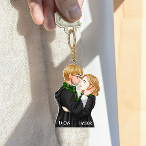 Personalized Gifts For Couple Keychain 091qhhu100125pa-Homacus