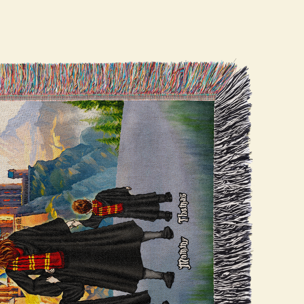 Personalized Gifts For Mom Woven Blanket Mother's Day Wizard Mom 06ACHU030425TM-Homacus