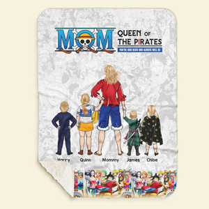 Personalized Gifts For Mom Blanket, Queen Of The Pirates Mother's Day 03ACHU210325PA-Homacus