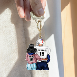 Personalized Gifts For Couple Keychain Couple Hugging Back View 072QHHU110125TM-Homacus