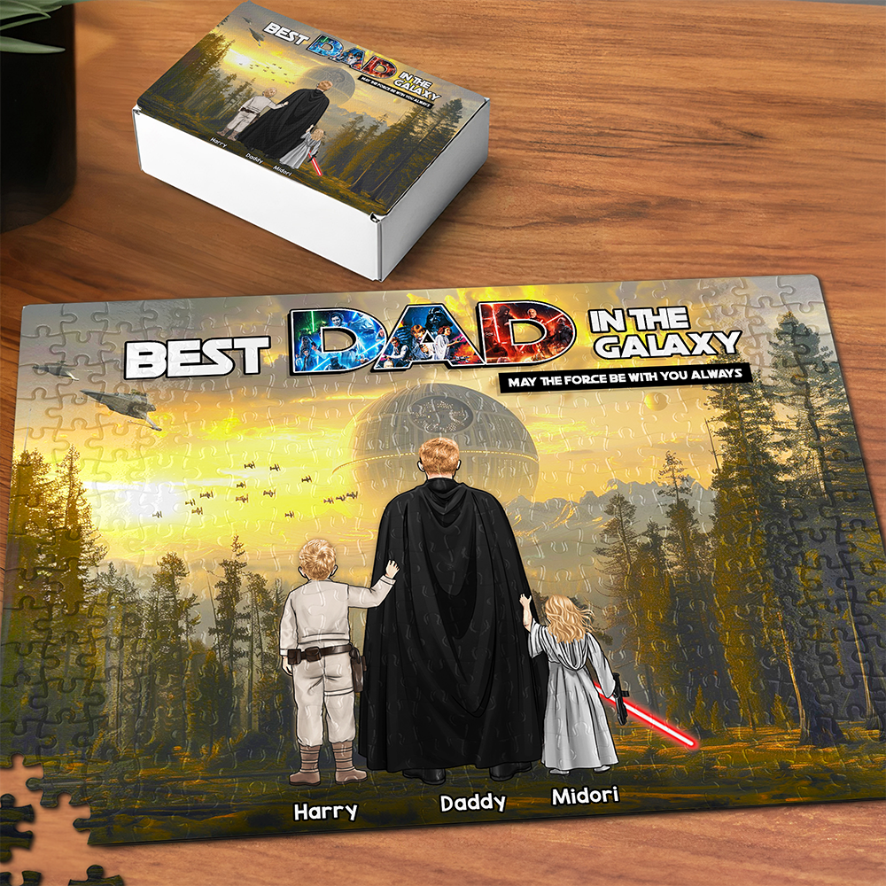 Personalized Gifts For Dad Jigsaw Puzzle Best Dad In The Galaxy 06ACHU200325HHHG-Homacus