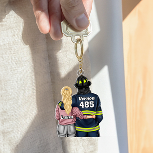 Personalized Gifts For Firefighter Couple Keychain 011QHHU110125TM-Homacus