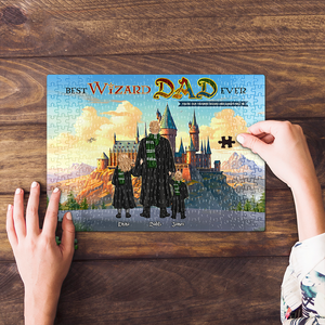 Personalized Gift For Wizard Dad Jigsaw Puzzle Best Wizard Dad Ever 04ACHU190325TM-Homacus