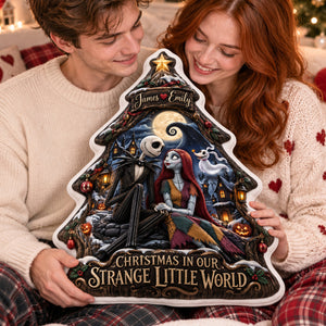 Christmas In Our Strange Little World Pillow - Personalized Christmas Gifts For Couples 05hadh261026-Homacus