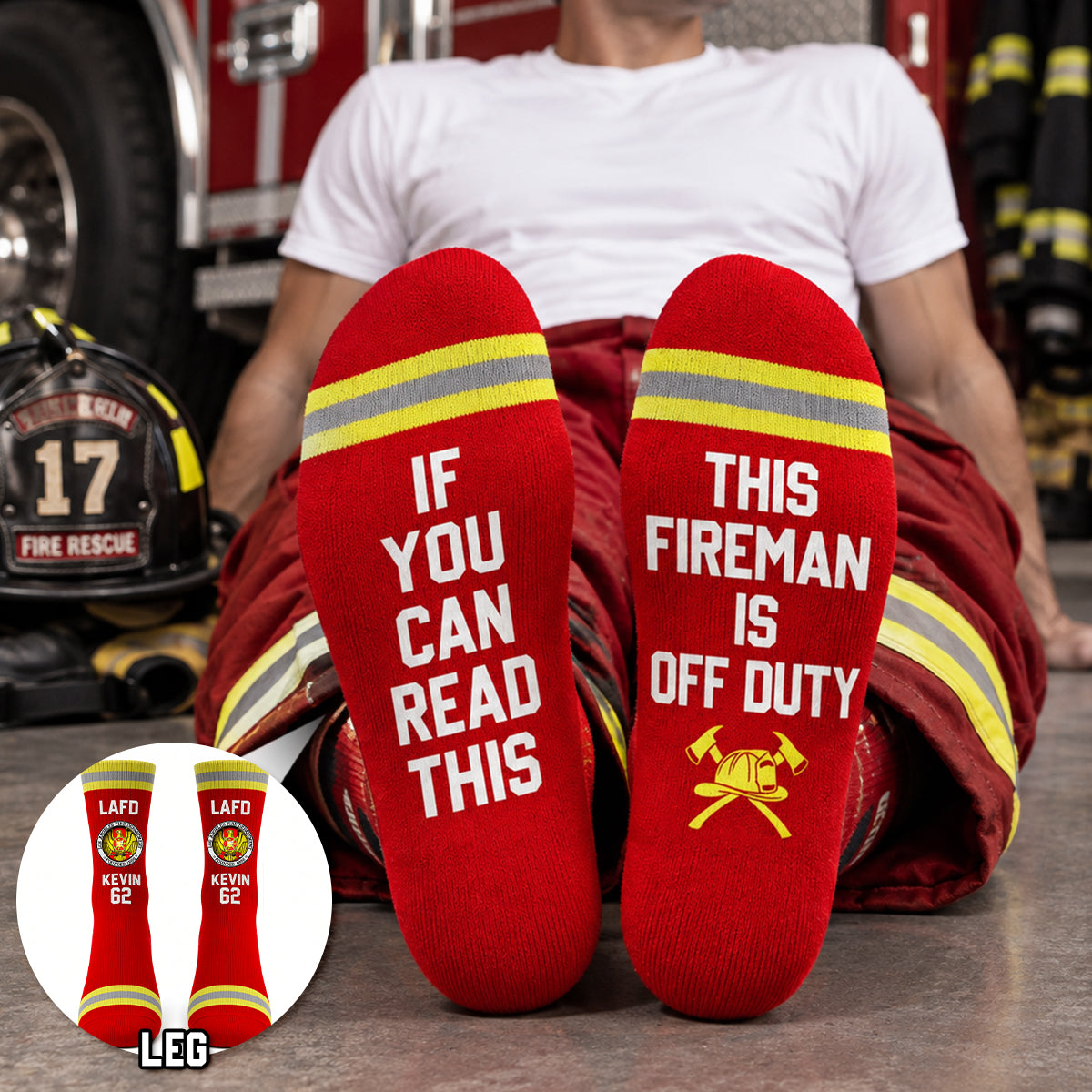 Firefighter Socks - Personalized Gifts For Firefighter 01hudh220926