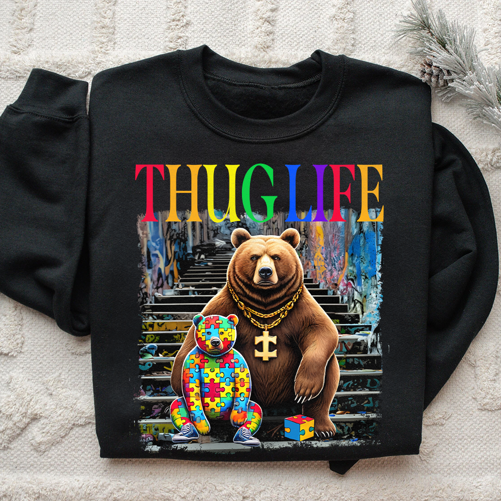 Gifts For Autism Shirt Thug Life 02ohpu070325-Homacus