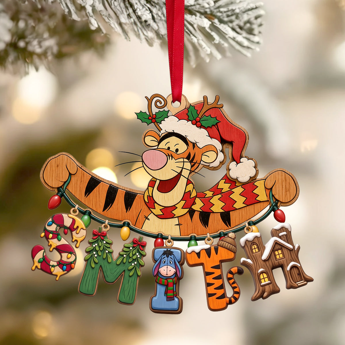 Name Art Woodland String Ornament, Personalized Gifts 03qhtn230926-Homacus