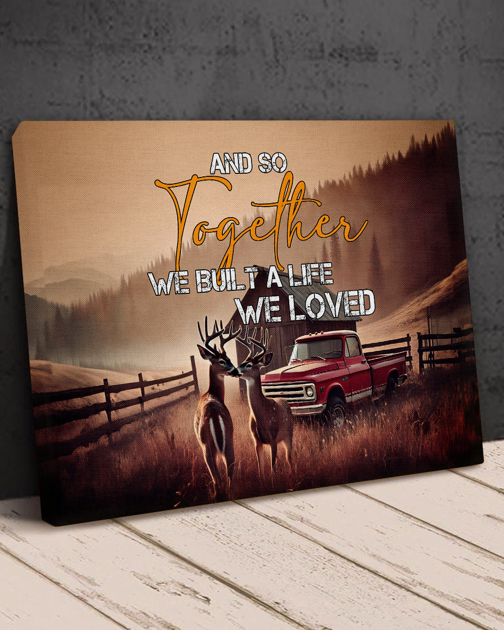 Gifts For Couple Canvas Print Deer Couple 03OHMH111224-Homacus
