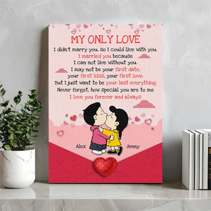 Personalized Gifts For Cartoon Lover Canvas Poster Couple Valentine 04XQMH051224HG-Homacus