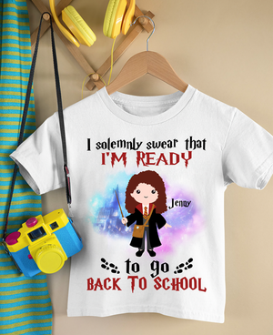 Personalized Back To School Shirt Gifts For Kids Solemnly Swear-Homacus