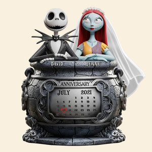 Skull Couple Personalized Anniversary Gifts For Couple Plaque 05totn140725-Homacus