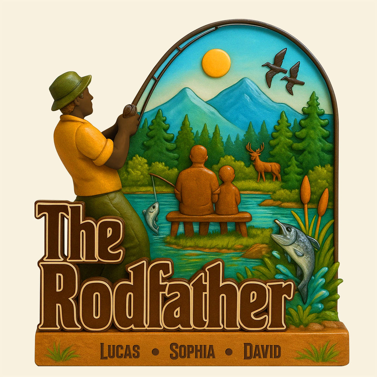 Fishing Lovers Plaque Personalized Gifts For Dad 01natn210425-Homacus