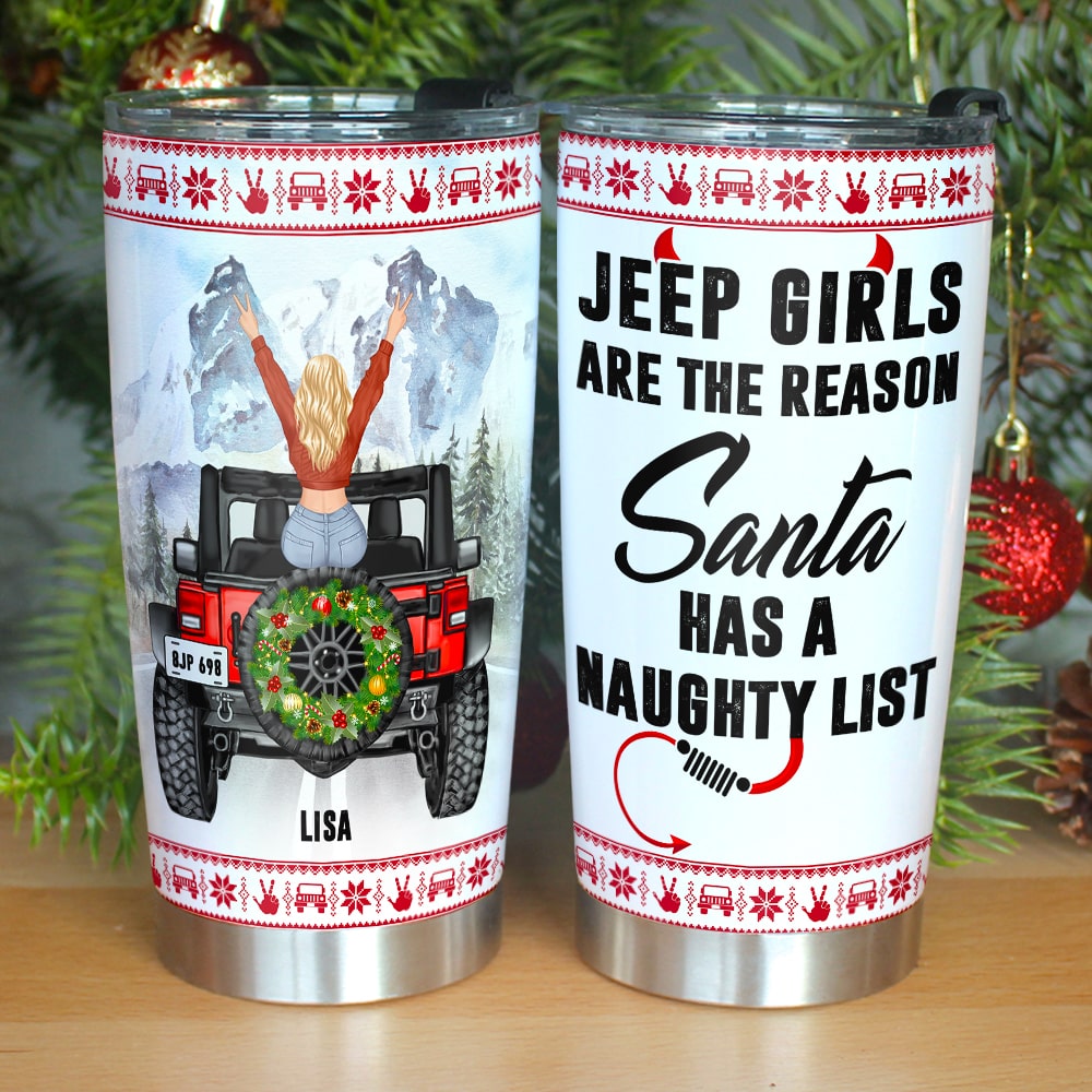 Personalized Gifts For Her Tumbler Santa Has A Naughty Girl-Homacus