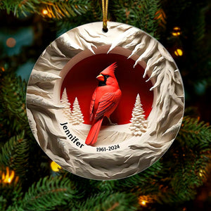 Personalized Memorial Gift for Family Members Acrylic Ornament, Cardinal Bird 01kaqn050924-Homacus