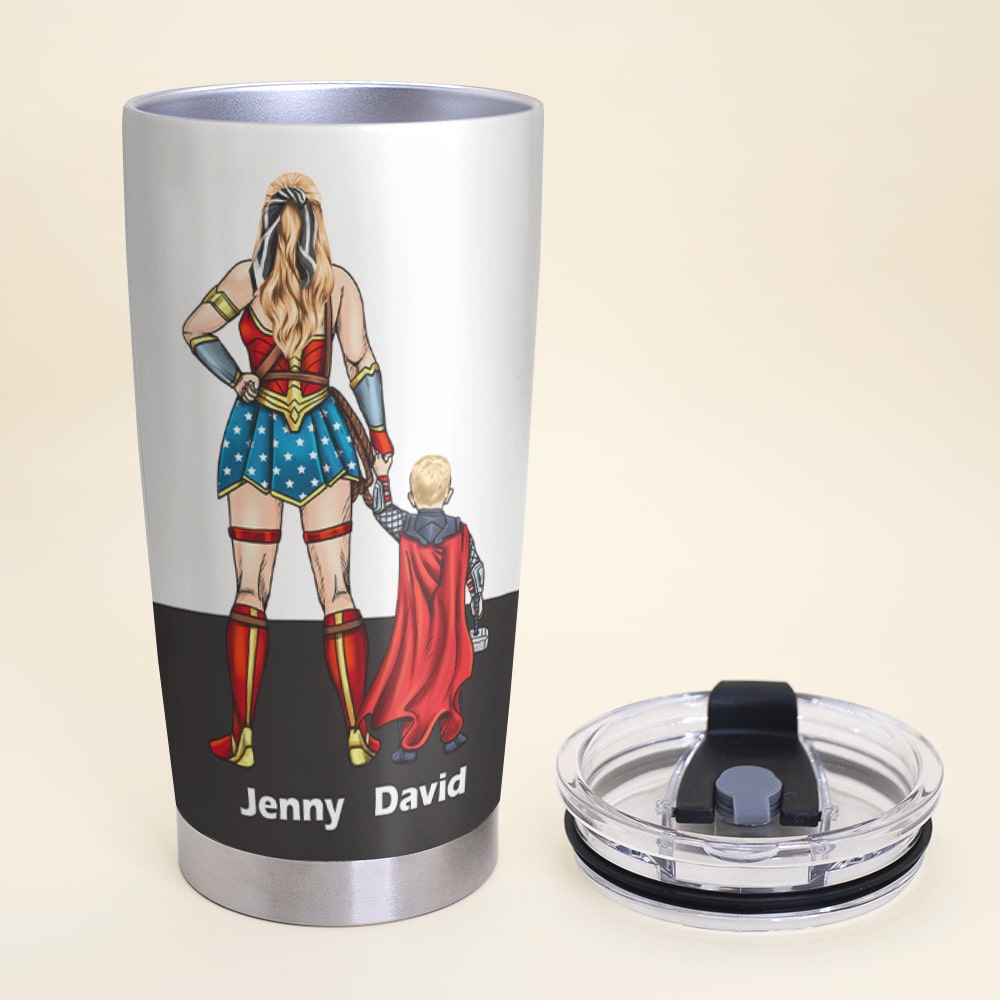 Super Mom Tumbler Cup - Personalized Mother's Day Gifts For Mom-Homacus