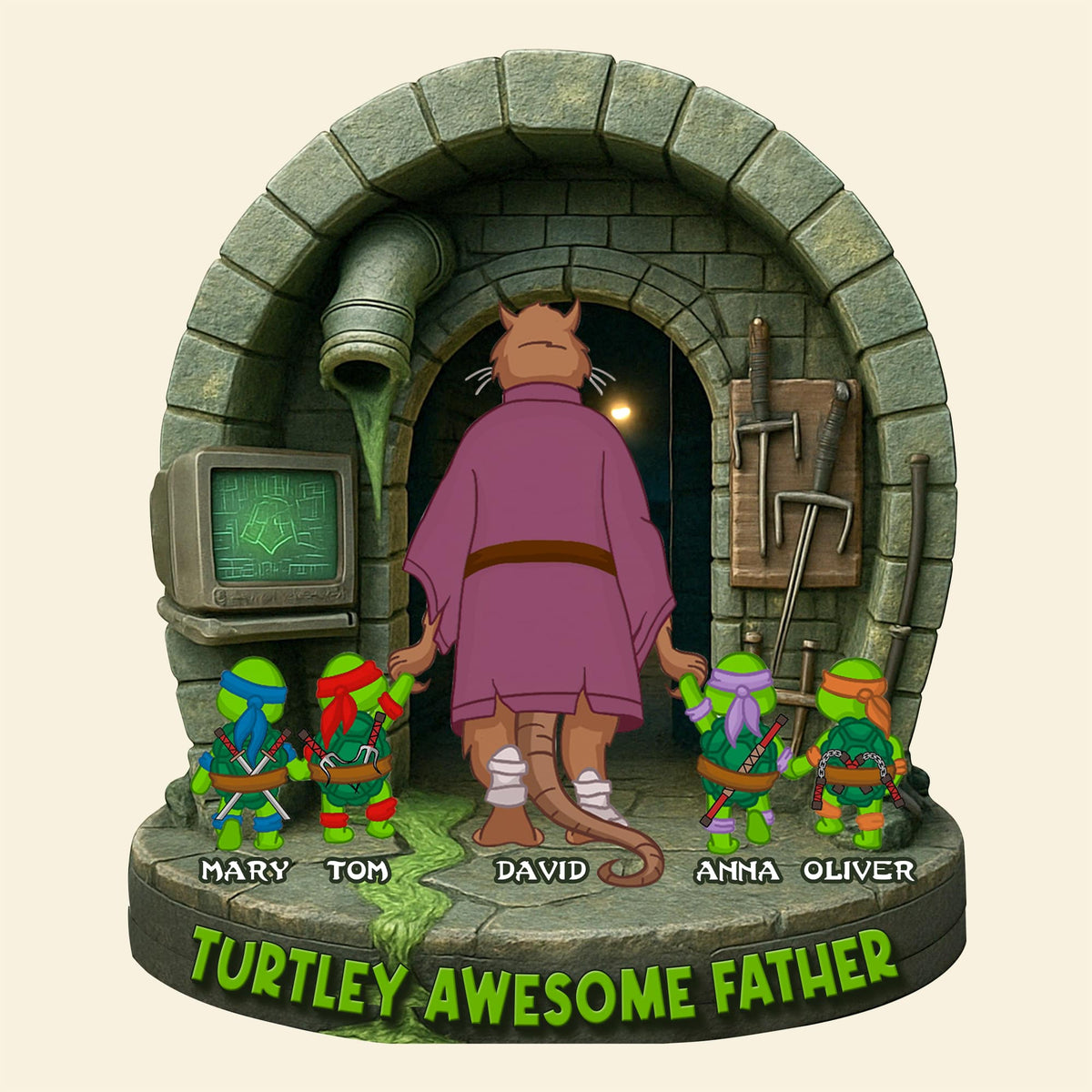 Awesome Father Plaque Personalized Gifts For Dad 05natn170425-Homacus