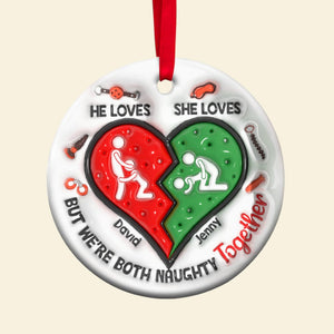 Personalized Gifts For Naughty Couple Ceramic Ornament 02ohtn161024-Homacus