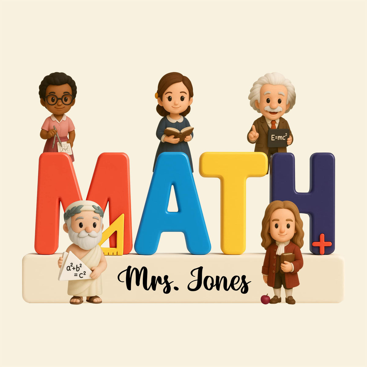 Math Teacher Plaque Personalized Gifts For Teacher 01natn080525-Homacus