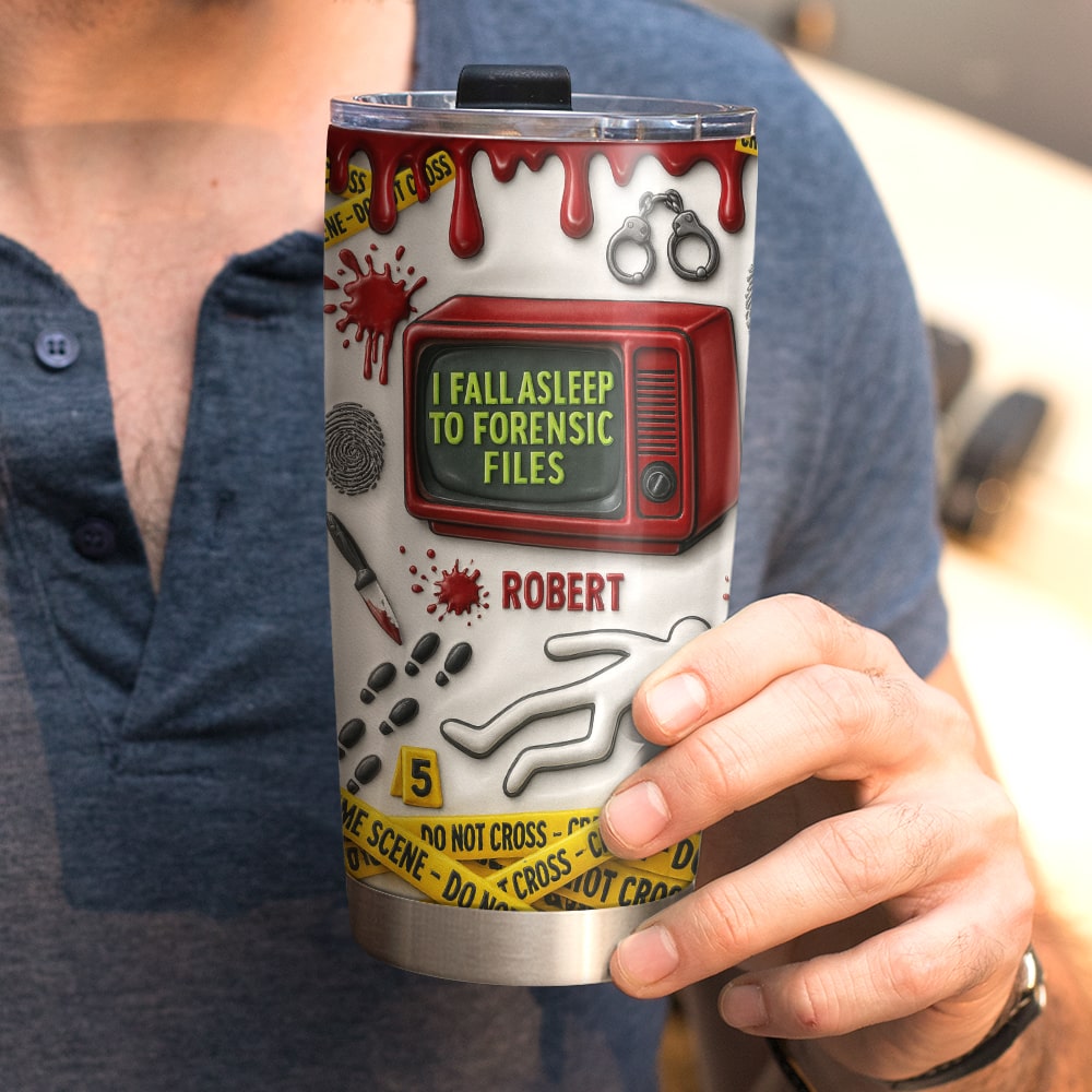 Crime Scene Tumbler, Personalized Gifts For True Crime Fans 03totn090825-Homacus