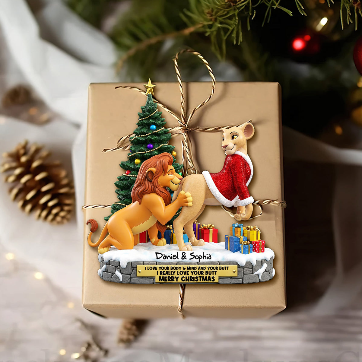 Naughty Wildland Couple Ornament - Personalized Gifts For Couple 06ohlu150925-Homacus