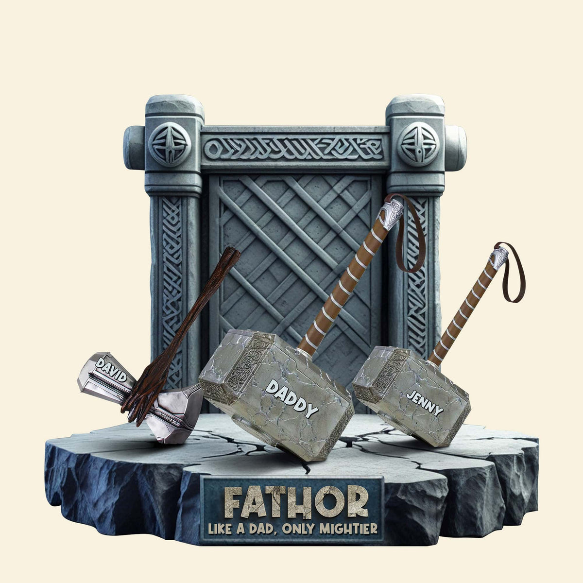 Personalized Gifts For Dad Plaque, Father Like A Dad Only Mightier 02qhtn110425-Homacus