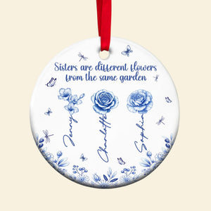 Birth Month Flowers Personalized Gifts For Besties Christmas Ceramic Ornament 03pgtn230825-Homacus
