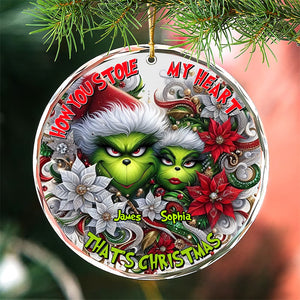 Monster Couple Christmas Ornament - Personalized Gifts For Couple-Homacus