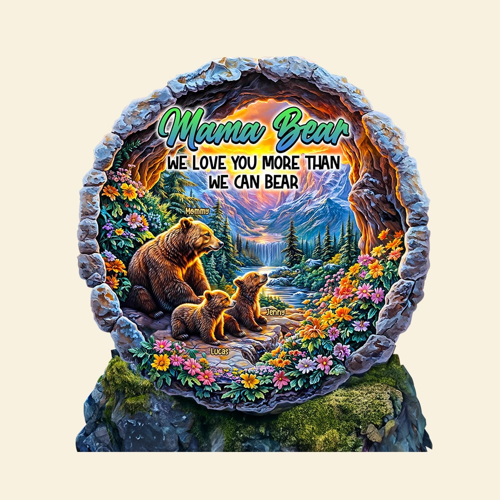 Mama Bear - Mom Plaque - Personalized Gifts For Mother-Homacus