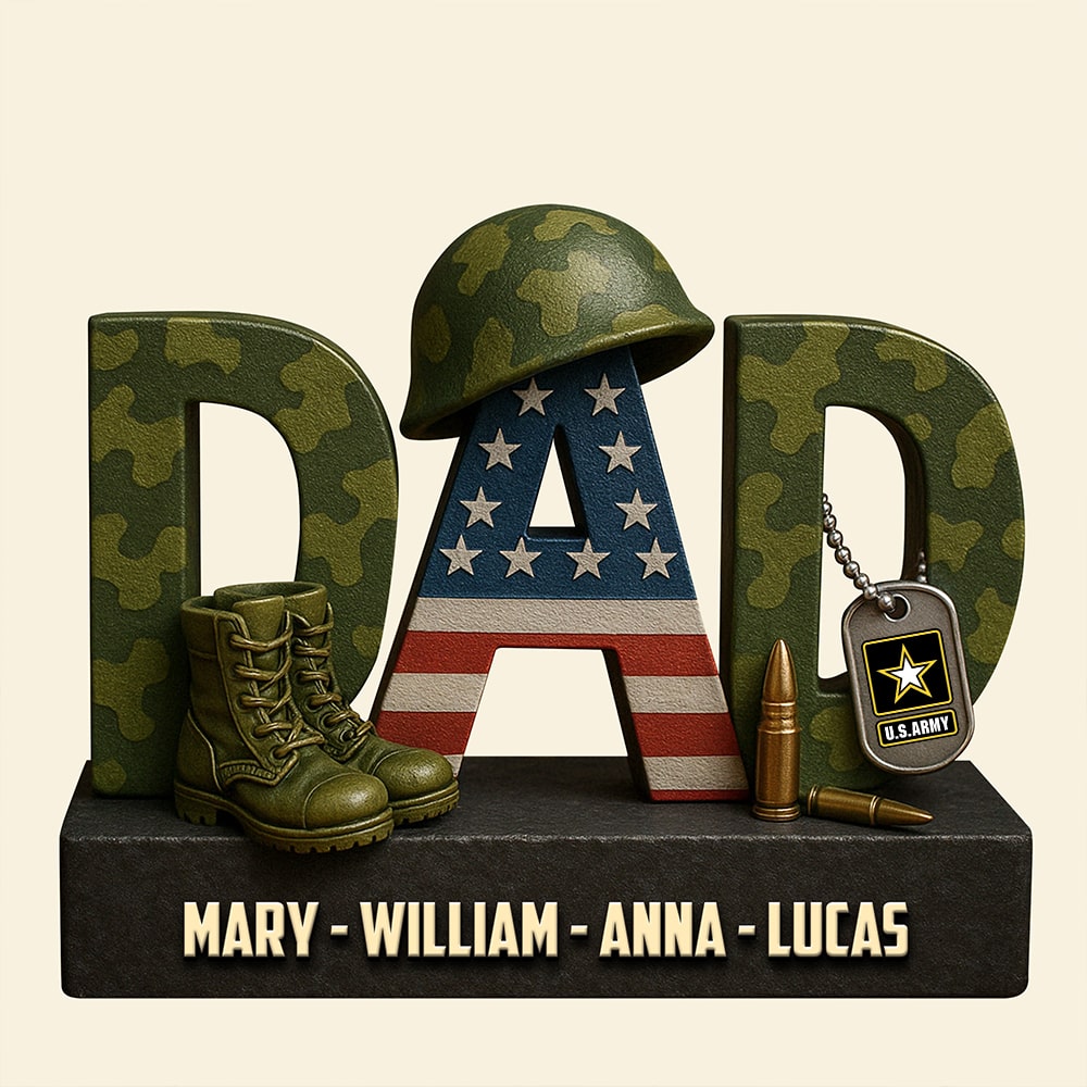 Custom Military Logo Gifts For Veteran Dad Plaque 04totn170425-Homacus