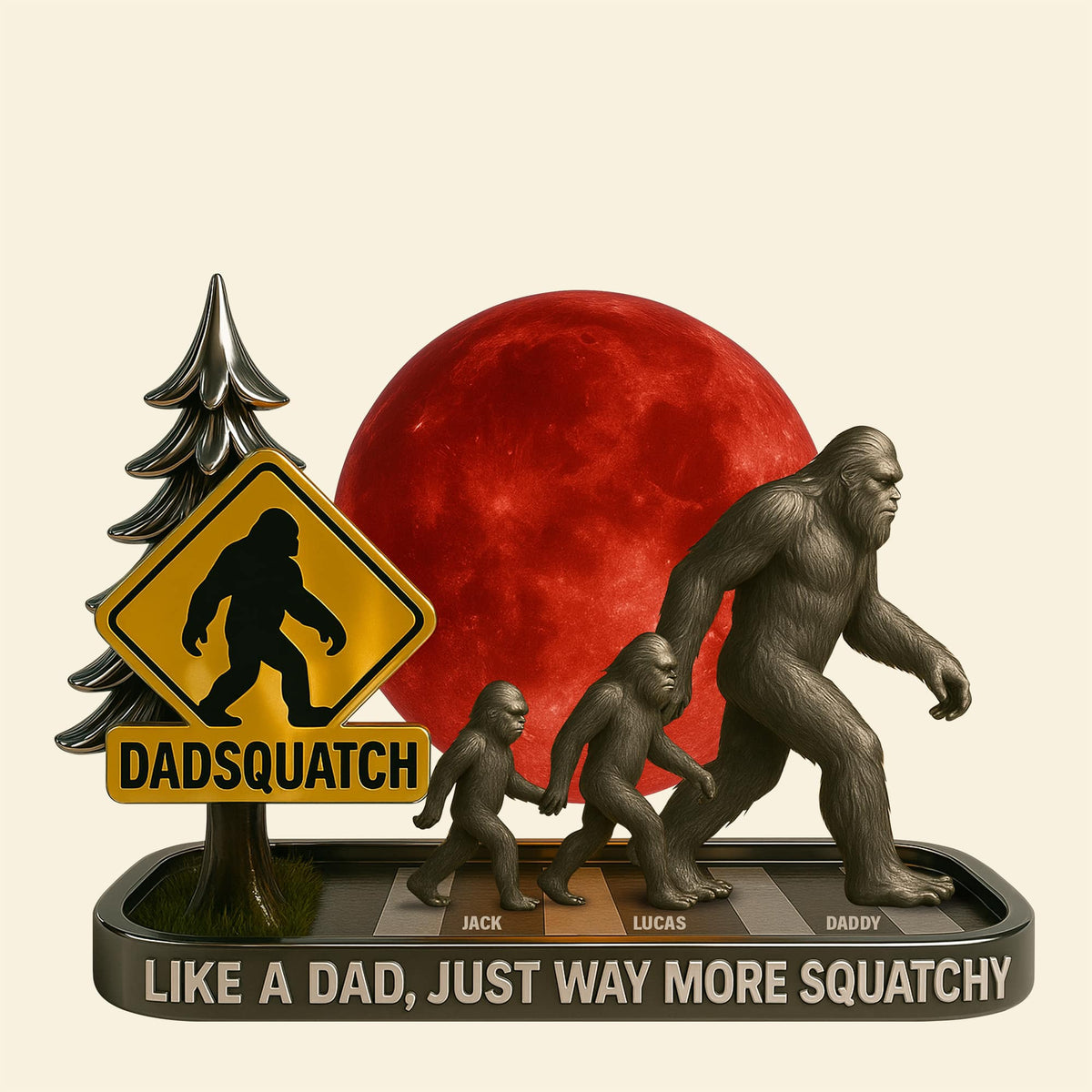 Bigfoot Dad Plaque - Personalized Gifts For Dad 04tgtn120525-Homacus
