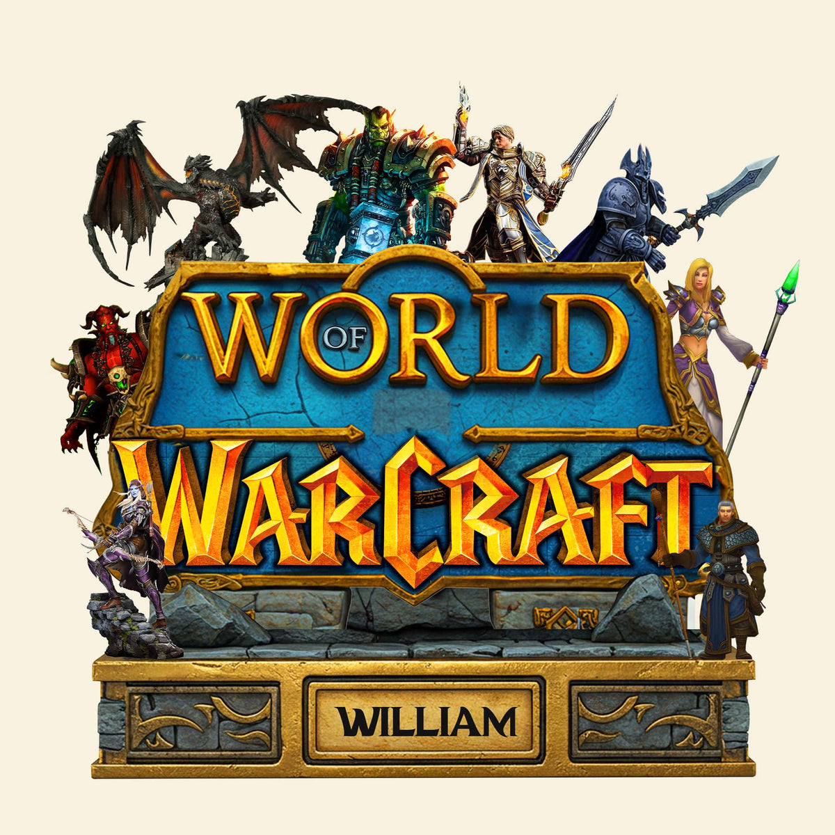 World Warrior Plaque - Personalized Gifts For Game Lovers 02qhtn060625-Homacus