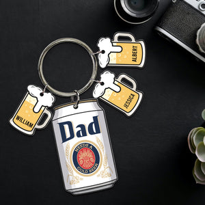 Personalized Gifts For Dad Keychain With Beer Glass Charms 02naqn240524-Homacus