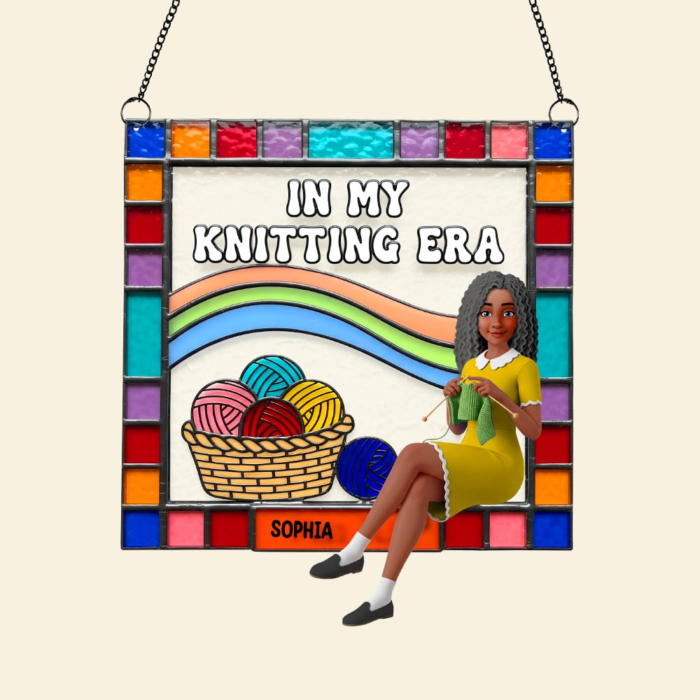 Personalized Gifts For Knitting Lovers Suncatcher Ornament 04ohtn080825-Homacus