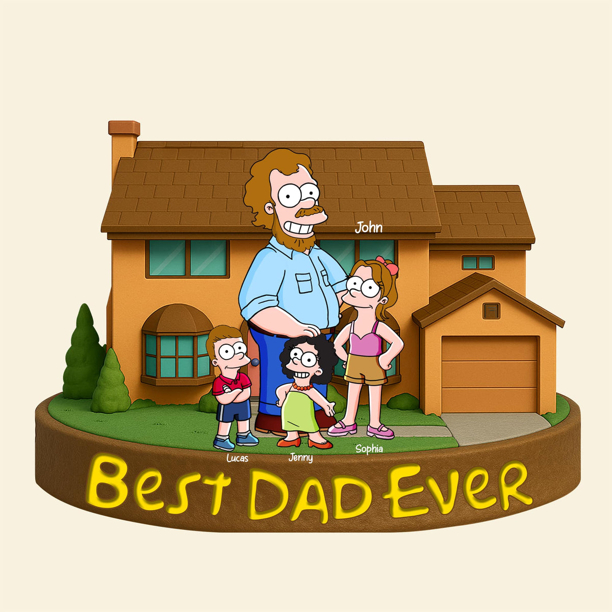 Personalized Gifts For Dad Plaque Best Dad Ever 05totn140425pa-Homacus