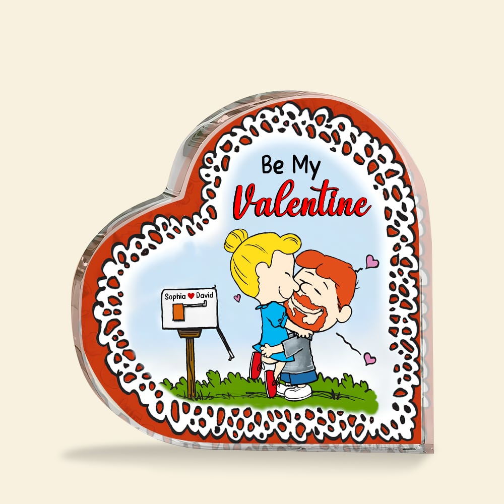 Personalized Gifts For Couple Heart Plaque 01ohtn251224hg Be My Valentine-Homacus