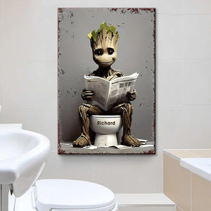 Personalized Funny Gifts For Movie Fans Metal Sign 55acqn240824 Movie Character In Toilet-Homacus