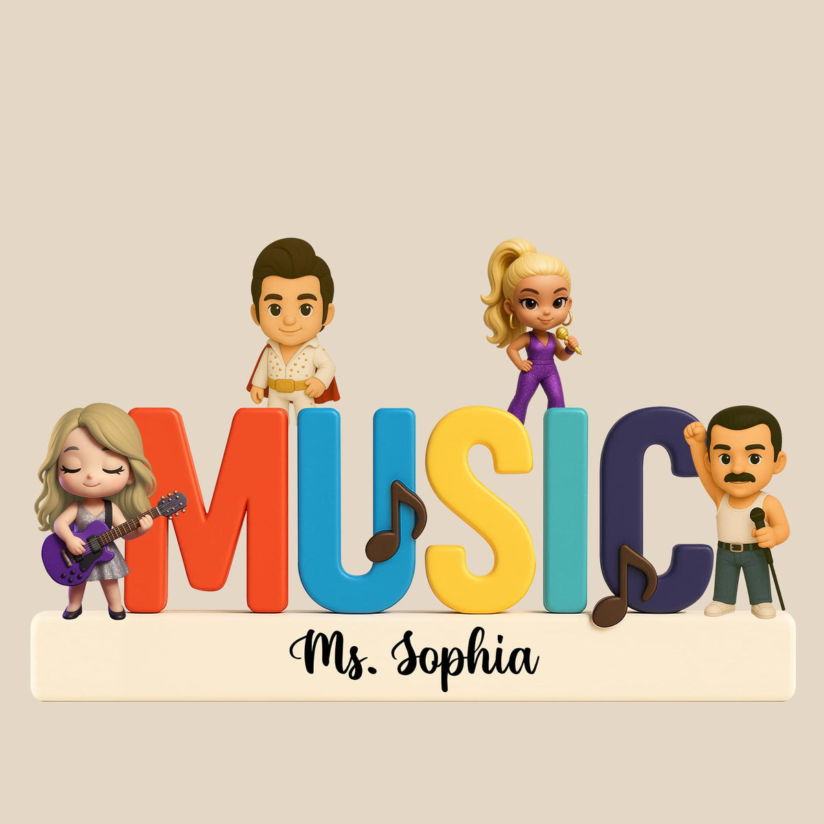 Music Teacher Plaque Personalized Gifts For Teacher 02natn080525-Homacus