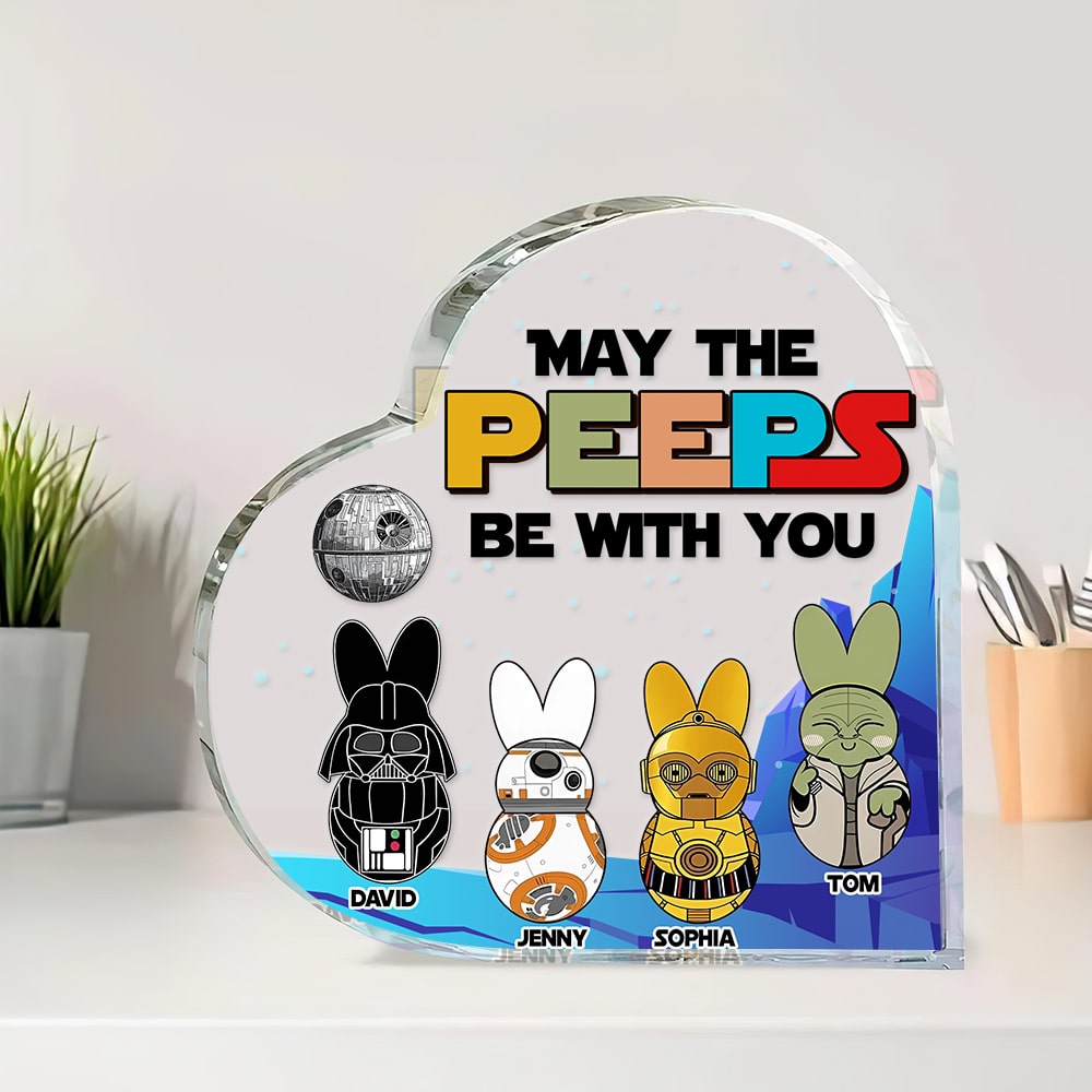 Personalized Gifts For Family Heart Plaque May The Peeps Be With You 02katn210224 Easter's Day Gifts-Homacus