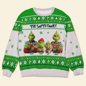 Personalized Gifts For Family Christmas Ugly Sweater 04natn230825-Homacus