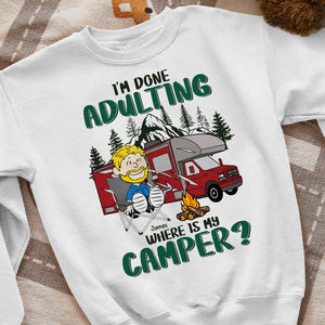 Personalized Gifts For Campers Shirt, Wanderlust Escape From Adulting 02qhtn160125pa-Homacus