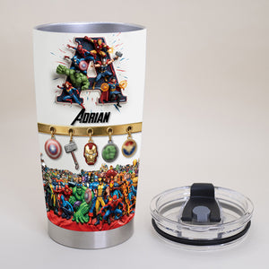 Fearless Guardians Alphabet Initial Letters Tumbler - Personalized Gifts 04hudt150126-Homacus