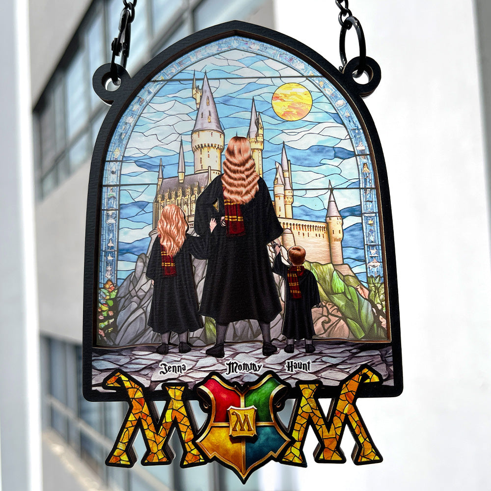 Personalized Gifts For Mom Window Hanging Suncatcher Ornament Mother's Day Wizard Mom 04HULU270325TM-Homacus