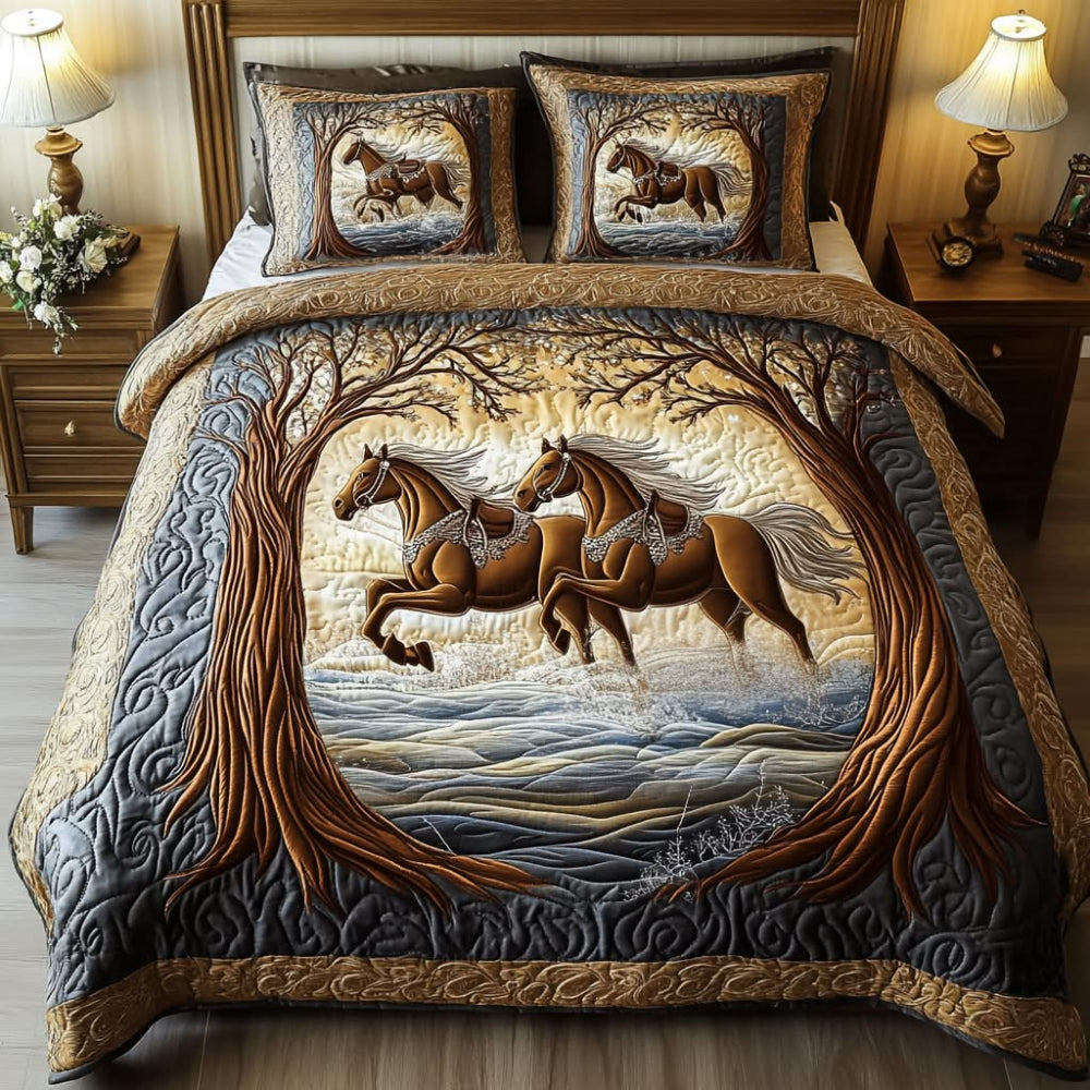 Gifts For Horse Lovers Quilt Bed Set Mystic Rider-Homacus