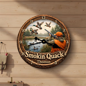 Duck Hunting Wall Clock Personalized Gifts For Hunters 01HUDT231225-Homacus