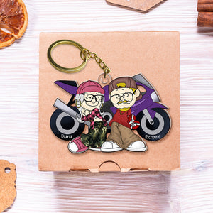 Personalized Gifts For Motorcycle Couple Keychain 05ohqn070125hg-Homacus