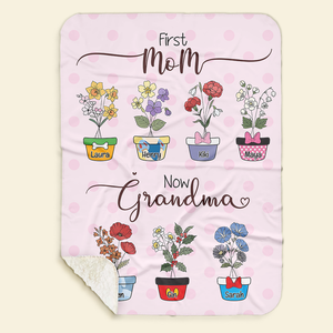 Personalized Gifts For Grandma Blanket, Flower Garden 02KALU140924-Homacus