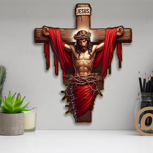 Gifts For Christians Wood Sign Jesus On The Cross 06ohqn070125-Homacus