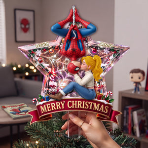 Forever Love Christmas Tree Topper - Personalized Christmas Gift For Couples 04palu040826