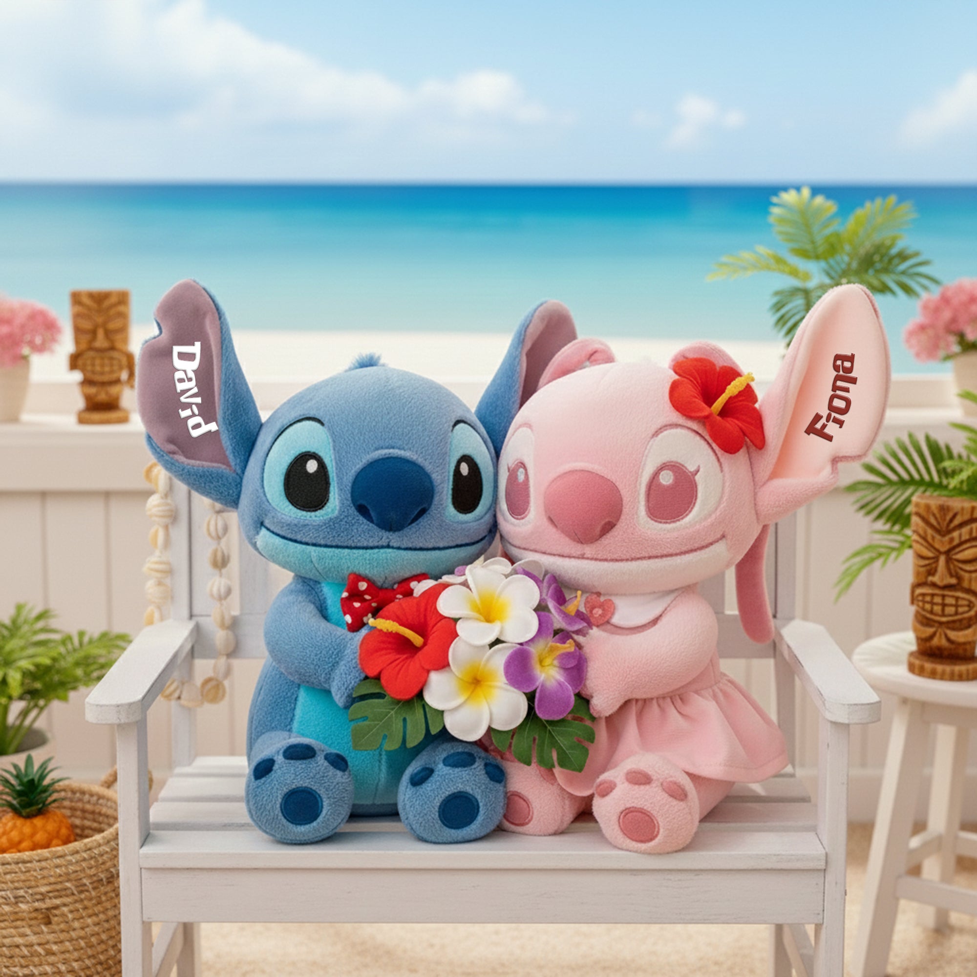 Island Tropical Couple Pillow - Personalized Gifts For Couples 05PGLU241125-Homacus